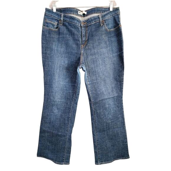 Levis 580 Womens Bootcut Jeans Size 18 Blue Mid Rise Stretch - Picture 1 of 9